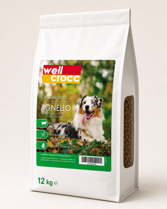 Wellcrocc Cane Adulto – Agnello Grain Free
