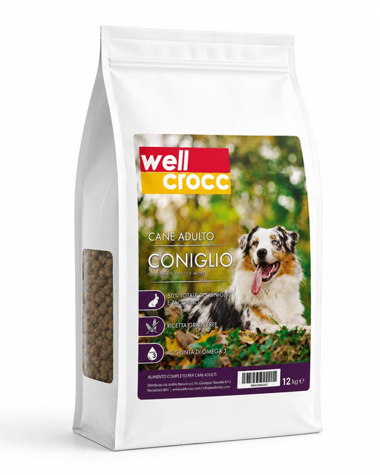 Wellcrocc Cane Adulto - Coniglio & Tacchino Grain Free