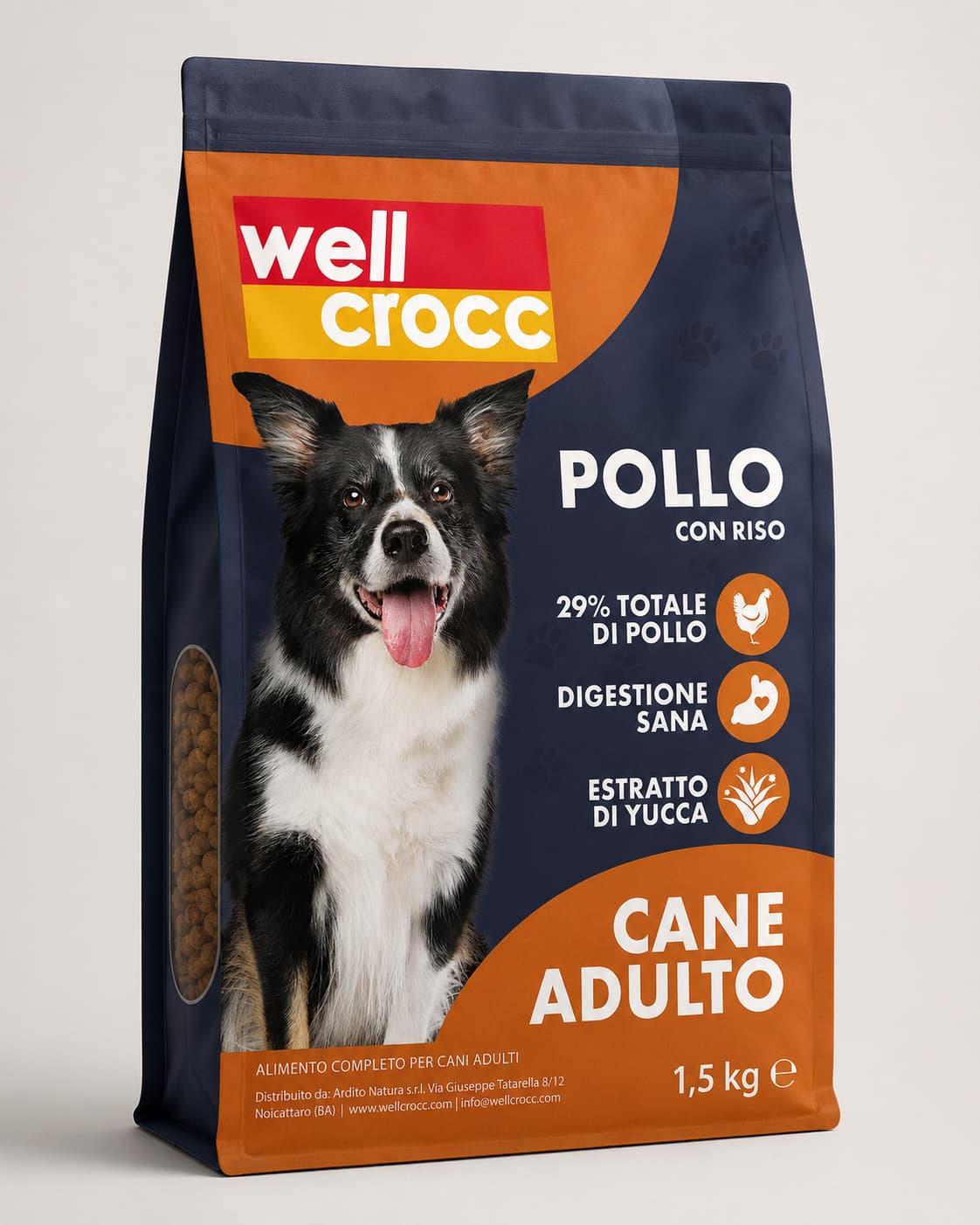 Wellcrocc Cane Adulto - Super Premium Pollo Riso