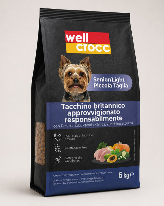 Wellcrocc Cane Adulto Piccola Taglia – Tacchino Superfood Light Grain Free
