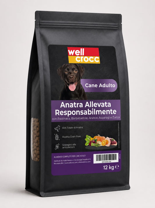 Wellcrocc Cane Adulto – Anatra Superfood Grain Free