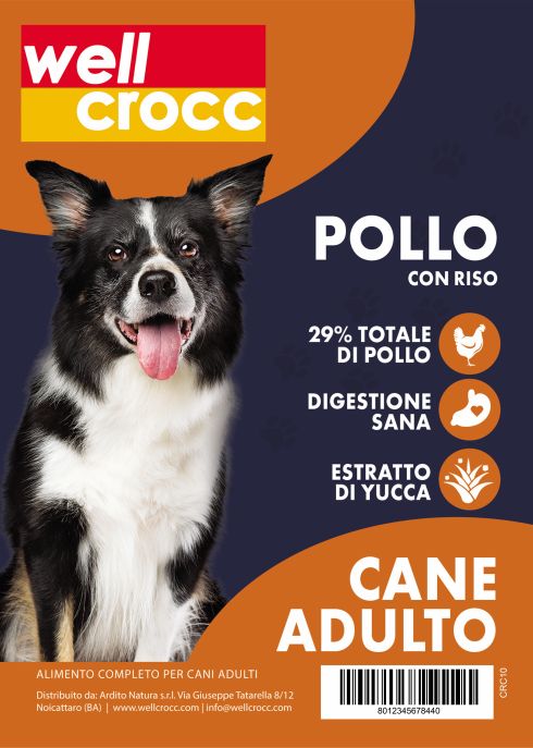 Wellcrocc Cane Adulto Medium Super Premium Pollo Riso