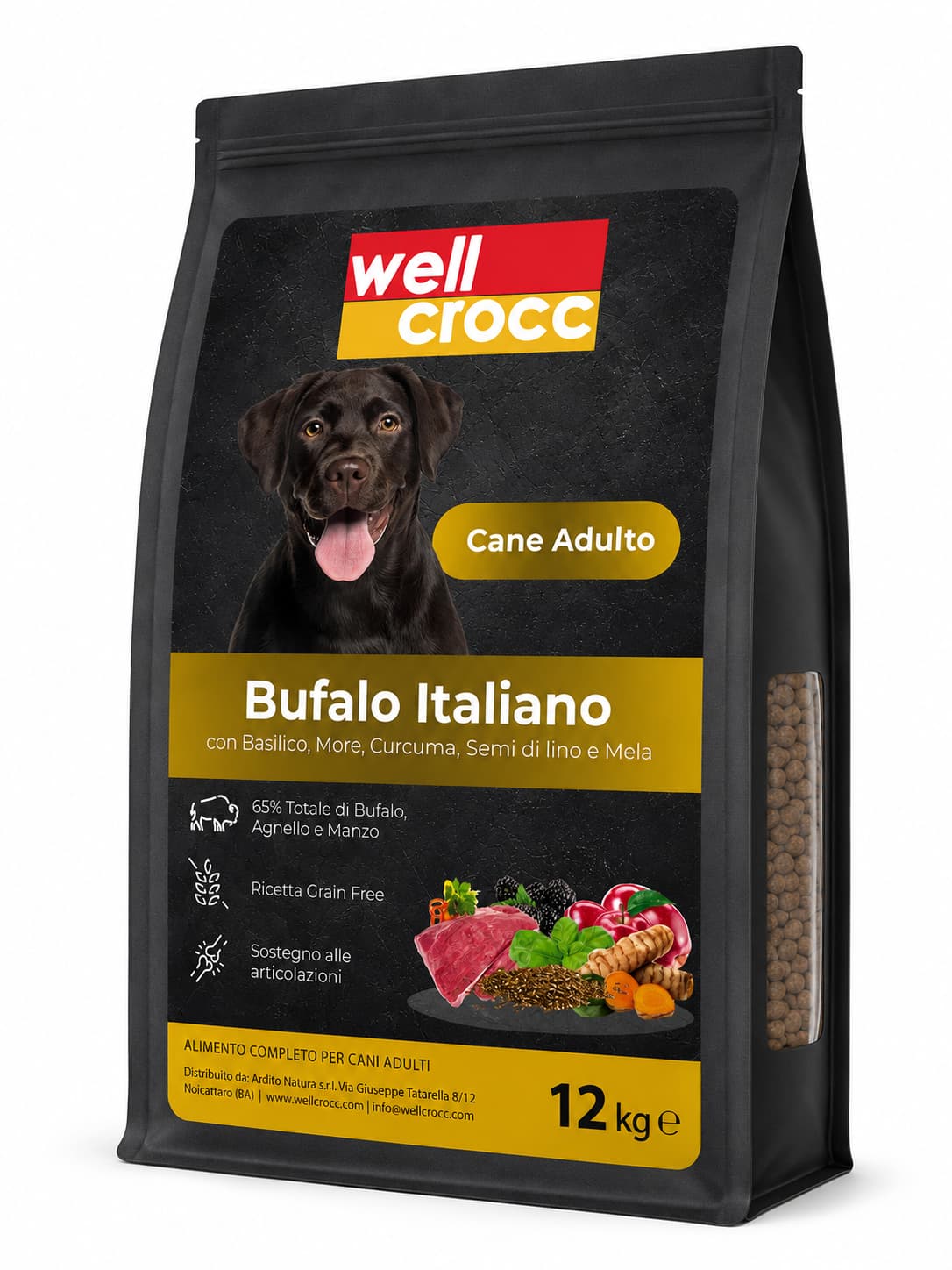 Wellcrocc Cane Adulto – Bufalo, Agnello & Manzo Superfood Grain Free