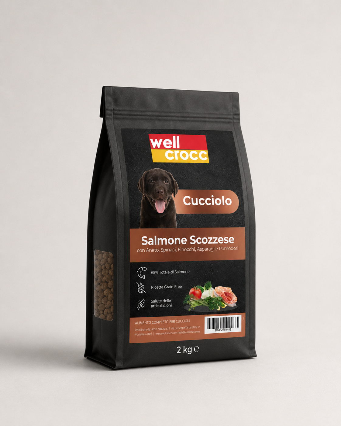 Wellcrocc Cucciolo - Salmone Superfood Grain Free