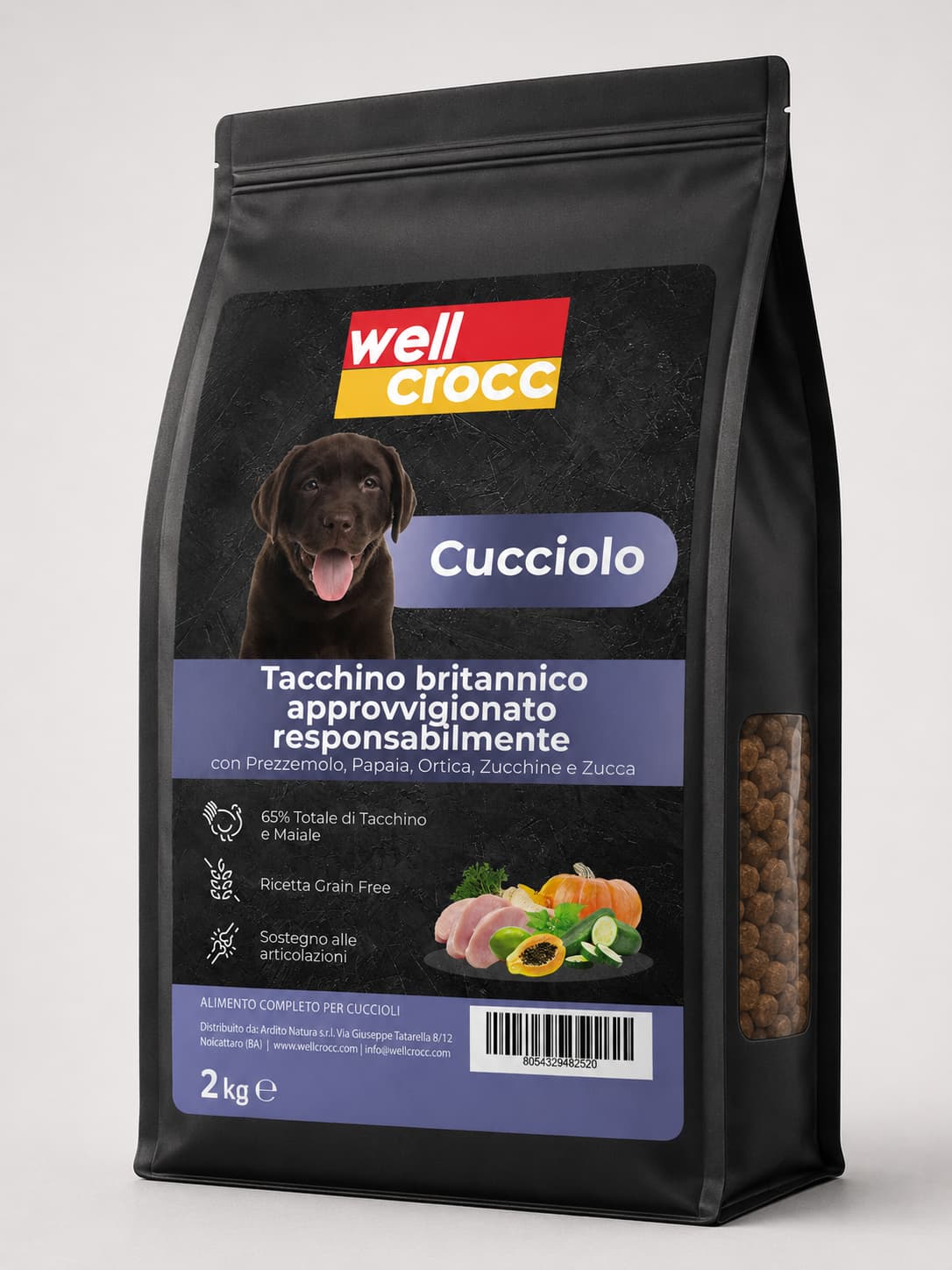 Wellcrocc Cucciolo – Tacchino Superfood Grain Free