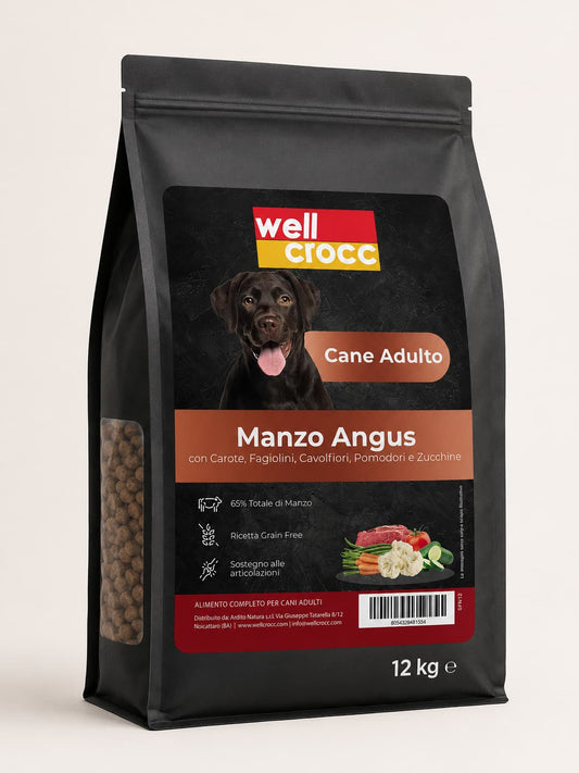 Wellcrocc Cane Adulto – Manzo Superfood Grain Free