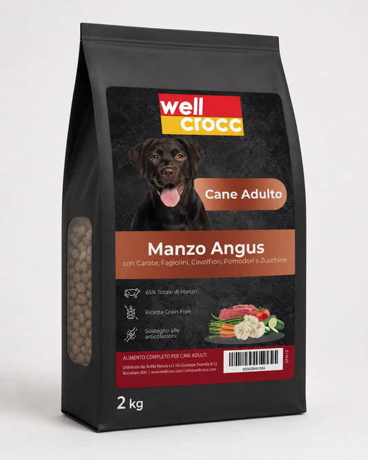 Wellcrocc Cane Adulto – Manzo Superfood Grain Free
