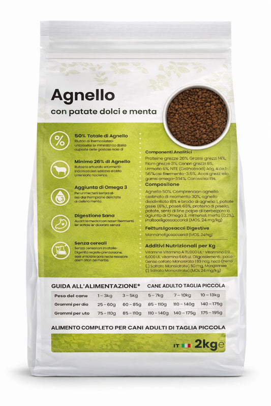 Wellcrocc Cane Adulto Piccola Taglia – Agnello Grain Free